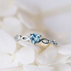 Women’s Silver Heart Shaped Ring Brand New And Absolutely Gorgeous Offers Welcome Bundle And Save Blue Heart Ring, Cute Promise Rings, Princess Diamond Ring, Silver Promise Rings, Cute Engagement Rings, Silver Heart Ring, Heart Shaped Rings, Stylish Rings, Promise Rings For Her