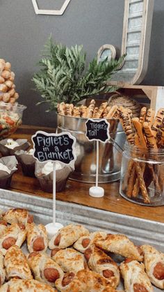 a table filled with lots of different types of food