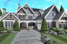 this is an artist's rendering of a large house