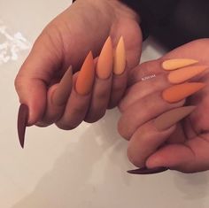 Fall Nail Art Designs, Colorful Nails, Fall Acrylic Nails, Fall Nail Art, Autumn Nails, Acrylic Nails Coffin, Nailed It, Coffin Nails Designs, Pretty Acrylic Nails