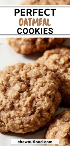 the perfect oatmeal cookies are made with only three ingredients