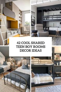 Boys Double Bedroom Ideas, Teenage Boys Shared Bedroom Ideas, Teen Boy Shared Room, Shared Teenage Boys Room, Teen Boy Loft Bedroom Ideas, Teen Boy Shared Bedroom, Two Boys Bedroom Ideas Shared Rooms, 2 Boys Room Ideas