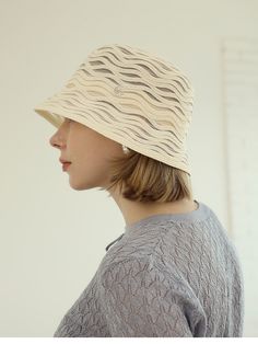 Editor's NotesMarchen is a contemporary hat brand with handcrafted hats inspired by classic designs, yet with a finishing touch of wit- Ronan mesh bucket hat- Natural shape and comfortable fit- Lightweight for daily wear- Wavy knitting for a feminine mood- Adequate size with inner strapMeasurements(in.)- One Size- Height 2.4in.- Brim 3.9in.- Circumference 22.0in. - 22.8in.Composition & Care- natural paper, cellulose- Do not bleach- Do not dry clean- Do not iron- Wash dark colors separatelyDe Chic Lightweight Bucket Hat, Summer Cloche Sun Hat, One Size Fits Most, Chic Beige Bucket Hat, Spring Crochet Cloche Hat, Cream Lightweight Bucket Hat With Curved Brim, Lightweight Beige Bucket Hat With Short Brim, Lightweight Cream Bucket Hat With Curved Brim, Beige Lightweight Bucket Hat With Short Brim, Cream Lightweight Hat With Curved Brim