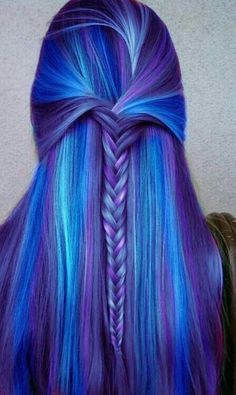 Rambut Brunette, Hair Chalk, Hair Color Purple, Amazing Hair, Mermaid Hair, Rainbow Hair, Cool Hair Color, Dream Hair, Crazy Hair