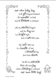 a handwritten poem for baby's first birthday