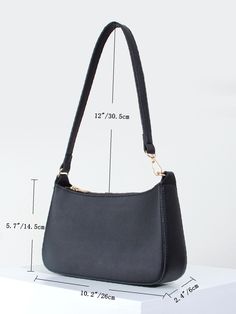 Bag For Love - Minimalist Zipper Up Shoulder Bag - Women Shoulder Bags Product Description Color Black Strap Type Top Handle Pattern Type Plain Style Fashionable Bag Size Medium Quantity 1 piece Type Baguette Bag Coating 100% Polyurethane Composition 100% Polyester Material PU Leather Size Chart INCH CM Size Bag Width Bag Height Bag Length one-size 2.4 5.7 10.2 Size Bag Width Bag Height Bag Length one-size 6 14.5 26 Similar Products h2 { text-align: center; } .red-box { width: 100%; display: fle Plain Style, Baguette Bag, Bag Women, Olivia Mark, For Love, Shoulder Bag Women, Polyester Material, Top Handle, Bags Women