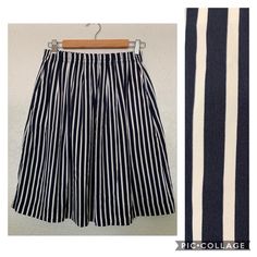 Nwt J Crew Stripe Patterned Skirt Navy And White Stripe Pattern. Lightweight And Flowy W/Liner. Machine Washable. 100% Polyester. Size 2 Width 26” (Stretchable). L 21.5” - About Knee Length Size 4 Width 27” (Stretchable). L 21.5” - About Knee Length Fast Shipping! Smoke Free! Bundle For Discount! Tags: Navy And White Skirt, J Crew, J Crew Skirt, Nautical, Midi Skirt, Flowy, Back To School, Summer, Fall Skirt Flowy, Patterned Skirt, White Skirt, Skirt Pattern, White Skirts, Navy White, Summer Fall, Stripes Pattern, Navy And White