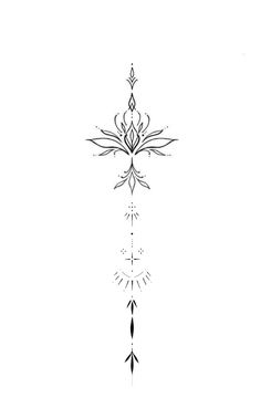 a black and white drawing of a cross with arrows