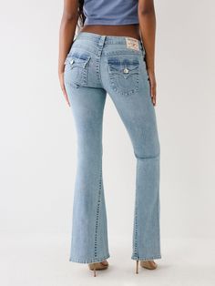 JOEY LOW RISE FLARE JEAN I Am Gia Jeans, True Religion Jeans Flare, Low Rise Flair Jeans, Bootcut Low Rise Jeans, Low Rise Flares, Low Waisted Jeans Aesthetic, Low Rise Jeans Outfit 2000s, Low Wasted Jeans, Low Rise Flare Jeans Outfit