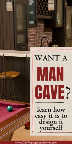 man cave with bar and pool table Diy Man Cave Ideas, Diy Man Cave, Men Masculine, Ultimate Man Cave, Masculine Decor, Man Cave Ideas, The Perfect Man, Decorating Diy, Man Cave Bar