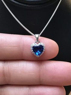 Note: Item Comes Without Chain. Specification:- Stone Details :- *Diamond Material: Cubic Zirconia (CZ)  *Center Diamond Shape : Heart Cut  *Total Diamond Weight : 1.33 CT (Approx.) *Center Diamond Measurement : 7.00 MM  *Center Diamond Weight : 1.13 CT *Side Diamond Measurement : 1.30, 1.40 MM *Side Diamond Weight : 0.20 CT *Diamond Color: White, Blue *Clarity: VVS *Making Process: Handmade by our Experienced Staff. *Stamp: Our All Pendant Stamped According to metal Purity (925 SIL/10/14/18K Gold).  Customization:- *Buyer can Request change of rhodium color in 925 Silver Jewelry (No additional Charge). *In Gold (10K, 14K, 18K) buyer can change gold color (White, Rose, Yellow). *Buyer can also change CZ Stone Color (No additional Charge). Custom Order:- *We do Accept Custom order. *Buyer c Girlfriend Proposal, Cz Stone Necklace, Halo Necklace, Necklace Birthstone, Wedding Pendant, Necklace For Girlfriend, Dream Gift, Halo Pendant, Birthstone Pendant