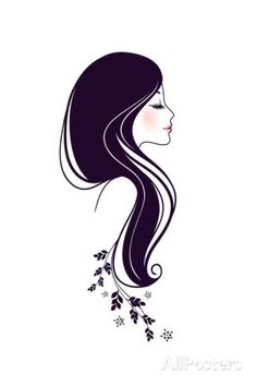 Hairstylist Images, Silhouette Face, Woman With Long Hair, Digital Art Software, Intake Form, Lens Logo, Artist Logo