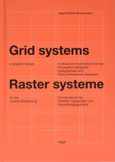 an orange book with black writing on the front and back cover that says grid systems rastersyteme