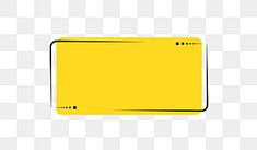 a yellow rectangle shaped object with black lines on the bottom, and white background