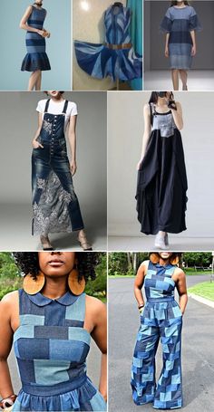 several pictures of different types of clothing and shoes in various colors, shapes and sizes