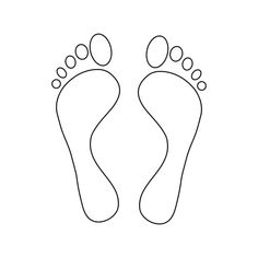 a pair of feet that are standing next to each other on a white background with black lines