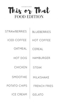 this is an image of the food menu