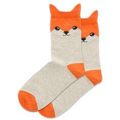 Fox Kid's Crew Socks Tan Fox Socks, Cat Farm, Travel Socks, Fox Kids, Art Socks, Sock Animals, Fuzzy Slippers, Custom Socks, Toddler Age