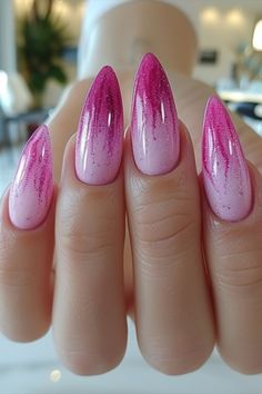 Usa Nails, Elegant Manicure, Pink Ombre Nails, Ombre Nail Designs, Vacation Nails, Pastel Nails, Dipped Nails