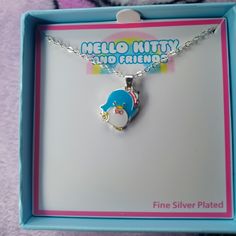 Item Comes As Is And Is In Near Mint Condition Or Better From A Smoke And Pet Free Home One New In Box 1- Sanrio Tuxedosam Necklace 18 In Chain Fine Silver Plated Please Message Me With Any Questions Offers Are Welcome All Sales Are Final After Item Shipped Thank You For Purchasing/Looking Cute Blue Necklace For Birthday, Cute Blue Necklace For Gift, Fun Blue Necklace For Gift, Cute Blue Jewelry For Birthday, Sanrio Finds, Blue Sanrio, Tuxedo Sam, Sanrio Accessories, Sanrio Pink