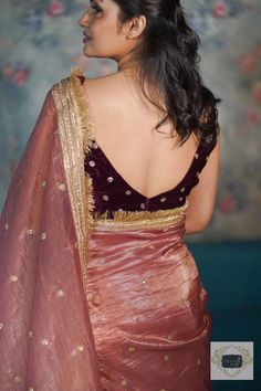 Velvet Blouse Pattern, Classy Sarees, Cutwork Blouse, Indian Outfits Lehenga, Lehenga Designs Simple, Fancy Sarees Party Wear, Velvet Blouse