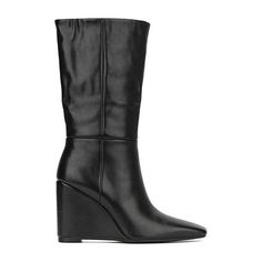 The Milan mid-calf boot features a comfortable yet stylish wedge heel with a squared-toe design and inner zipper closure.Closure Type: Side ZipperShaft Circumference: 12 1/2 InchesBoot Shaft Height: 3 InchesShoe Heel Height: 3 InchesUpper/Outer Base Material: 100% SyntheticShoe Lining Material: TextileSole Material Content: 100% RubberCalf Width: RegularToe Type: Square Toe, Closed ToeHeel Style: Wedge HeelCountry of Origin: Imported Chic Winter Wedge Boots Medium Width, Fitted Wedge Heel Winter Boots, Chic Wedge Boots For Spring, Fitted Winter Boots With Wedge Heel, Chic Spring Wedge Boots, Fitted Wedge Heel Boots For Winter, Fitted Wedge Heel Boots For Spring, Spring Fitted Wedge Heel Boots, Spring Fitted Boots With Wedge Heel