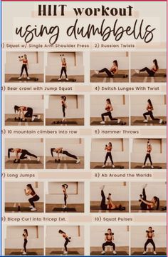 a poster showing how to use dumbbells