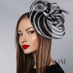 🎩Fascinator Hat Stylish Black&White Derby Party Headwear EASY TO WEAR, FLAUNT ANY HAIRSTYLE YOU LIKE Women Fascinator is a highly detailed accessory that accentuates your outfits with a subtle charm and elegance. It resembles a hat but is much smaller and unpretentious. Add it to any outfit and see the difference it brings to the entire ensemble. Women fascinator is the most popular dressing accessories today. *Product Dimensions : 7 x 7 x 2.5 inches (17,7 x 17.7 x 6,4 cm) *Product contents Black Sinamay Fascinator For Summer, Summer Sinamay Headpiece For Races, Black Summer Headband For Races, Black Headband For Summer Races, Black Spring Headband Hats, Black Headband Hat For Spring, Adjustable Sinamay Headpiece For Summer, Summer Sinamay Fascinator For Races, Summer Races Hat Headband