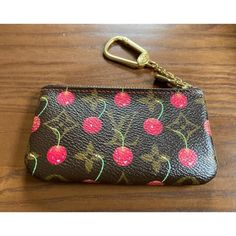 LOUIS VUITTON x Takashi Murakami Pochette Clé Monogram Cherry Coin Purse Japan | eBay Takashi Murakami, Outfit Idea, Holidays And Events, Mochi, Purses And Handbags, Louis Vuitton Bag, Coin Purse, Coin, Cherry