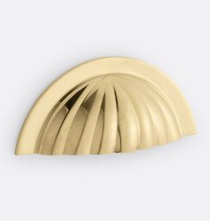 a close up view of the top of a door handle in gold plated brass