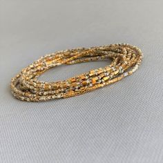 10 Wrap Seed Bead Bracelet Set, Gold Plated Bracelet, Stretch Beaded Wrap Bracelet, Christmas Gift Idea for Her - Etsy Gold Bracelet Set, Bracelet Christmas, Seed Bead Bracelet, Christmas Gift Idea, Gold Plated Bracelets, Seed Bead Bracelets, Boho Hippie, Bead Bracelet, Seed Bead