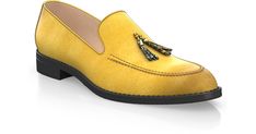 Men`s Tassel Loafers 6954 Elegant Orange Loafers With Leather Sole, Suede Almond Toe Tassel Loafers For Galas, Suede Tassel Loafers With Almond Toe For Galas, Elegant Orange Leather Loafers, Elegant Yellow Formal Loafers, Elegant Yellow Leather Loafers, Elegant Yellow Loafers With Leather Sole, Suede Tassel Loafers For Galas, Yellow Suede Slip-on Loafers