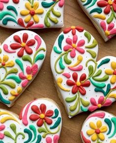 Wedding Photo. Venue Decor Details. Party favors. Sugar cookies with fiesta floral print.  Mexican/Western/Fiesta Themed Wedding. Shaped Cookies, Heart Shaped Cookies, Decorated Cookies, Tray, Ships, Instagram