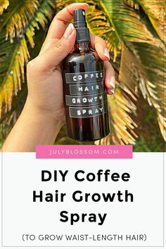 DIY Coffee Hair Growth Spray  - ♡ July Blossom ♡ Coffee Hair Growth, Rosemary For Hair, Natural Bristle Brush, Hair Growth Spray, Waist Length Hair, Hair Nutrition, Natural Beauty Remedies, Best Hair Care Products