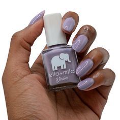 Grey-ish purple Nail polish bottle 13.3 ml - 0.45 fl oz | ingredients "17-Free" products do not contain: Acetone, Animal-Derived Ingredients, Bisphenol-A, Camphor, Ethyl Tosylamide, Formaldehyde, Formaldehyde Resin, Gluten, Glycol Ether of Series E (Gycol ethers derived from ethylene oxide), Nonylphenol Ethoxylate, Parabens, Phthalates (including DBP), Styrene, Sulfate, Toluene, Triphenyl Phosphate (TPHP/TPP), Xylene Vegan Animal cruelty-free Quick Dry Chip Resistant Made in the USA polish with Nail Polish Bottle, Purple Nail Polish, Purple Nail, Nail Polish Bottles, Vegan Animals, Free Products, Purple Nails, Cruelty Free, Quick Dry