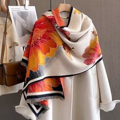 Product information: Fabric name: imitation cashmere Color: FYR-137-M Orange Main fabric composition: acrylic fiber Function: keep warm Size: 60 * 180cm Suitable season: Winter Style: mid-length Style: Advanced Length (CM):60 * 180cm Packing list: Shawl *1 Product Image: Cashmere Color, Acrylic Fiber, Fashion Scarves, Blanket Scarf, Photo Tutorial, Fabric Names, Cashmere Scarf, Womens Clothing Sizes, Clothing Size Chart