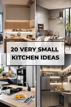 20 modern, compact kitchen designs showcasing smart storage and efficient use of space. Small Space Appliances, Small Appliance Storage Ideas, Tiniest Kitchen, Very Small Kitchen, Very Small Kitchen Design, Small Kitchen Inspiration, Small Kitchen Ideas On A Budget, Small Kitchen Appliance Storage, Tiny Kitchen Design