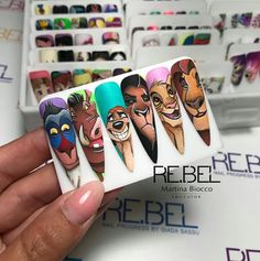 Nail Decoration Ideas, Nail Art Dessin, Acrylic Nail Designs Classy, Cartoon Nail Designs, Belle Nails, Christmas Nail Design, Disney Acrylic Nails, Horror Nails, New Nail Art Design