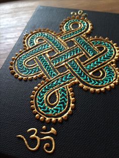 an intricately designed book with the number 35 in gold and blue on black cover