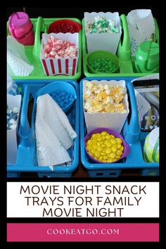 movie night snack trays for family movie night