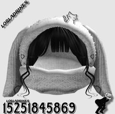 an advertisement for a hair salon with a woman's head covered in a sweater