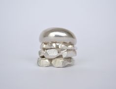 JEWELLERY : seb brown Silver Ring Ideas, Bone Casting, Precious Metal Clay Jewelry, Simple Silver Jewelry, Simple Pearl