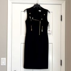 Calvin Klein Women’s Dress Black Size 6 Sleeveless Nwt Elegant Black Sleeveless Calvin Klein Dress, Calvin Klein Blue Dress, Sleeveless Collared Dress, Business Professional Dress, Calvin Klein Black Dress, Wine Dress, Wear To Work Dress, Mini Sheath Dress, Calvin Klein Red