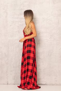 "Shirt Dress, Plaid Dress, Plus Size Clothing Fun and stylish casual plaid long cotton dress Snug fit 'till the waist, this checkered cotton maxi dress flows like a dream all the way down to the floor. This dress is just perfect for spring and summer days and nights! KEY FEATURES: - Fit & flare, floor-length - Belt 🌀 Materials & Care 95% Cotton; 5% Elastane Hand washes inside out with similar color clothes in cold water. Cool ironing & hang dry. 🌀 SIZE CHART: The model in the pictu Gingham Maxi Dress For Picnic, Spring Plaid Maxi Dress, Casual Plaid Maxi Dress For Picnics, Red Tartan Dress, Long Cotton Dress, Strap Dress Summer, Plaid Maxi Dress, Women Circle, Elegant Red Dress