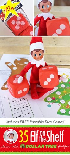 the elf on the shelf printable game is shown with instructions for how to make it