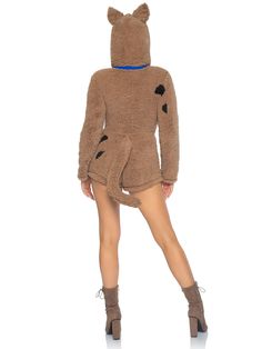 Get ready to unmask the ghoul and keep cozy doing it with the charming Leg Avenue Mystery Pup Costume. You’ll be the cutest canine in the mystery machine in the ultra-soft zip up bodysuit with ear hood and attached tail. Keep cozy while you explore the creepy castle in the ultra-soft fleece, long sleeves and fuzzy ear hood. The plunging zipper front and cheeky shorts length add an eye-catching element to this iconic cartoon pup costume. For the coziest group costume, check out the Leg Avenue Cud Dog Costumes For Adults, Soft Couches, Onesies For Women, Zip Up Bodysuit, The Mystery Machine, Costumes For Adults, Mystery Machine, Brown Zip Ups, Cheeky Shorts