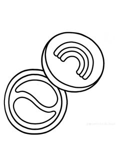 two circles that are connected to each other with one circle in the middle and another on top