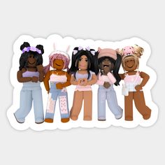 five black women in different outfits poster