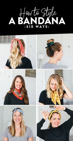 Wondering how exactly to wear your new, stylish bandana? Here's how to wear a bandana 6 ways. Oh, we're also sharing some of our favorite places to buy cute bandanas! Bandana Styles Women, Cute Ways To Wear A Bandana, How To Wear A Bandana, Ways To Wear Bandanas, Ways To Wear A Bandana, How To Wear Bandana, Knitted Bandana, Bandana Women, Football Hair