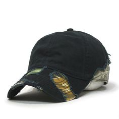 Bedeck your head with premium headware in classic army style. Unstructured Soft Crown Low-Fitting 6 Panel Camouflage Baseball Cap Camouflage Washed Cotton Distressed Visor w/ 6 Rows Heavy Stitching and Seamed Front Panel without Buckram Adjustable Hook and Loop Closure and One Size Fits Most Size: OSFM - Adult (58cm/22.8") Washed Cotton Twill 100% Cotton